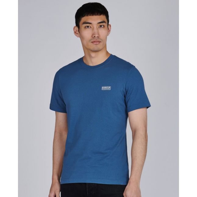 Mens Mid Blue Small Logo S/s T Shirt