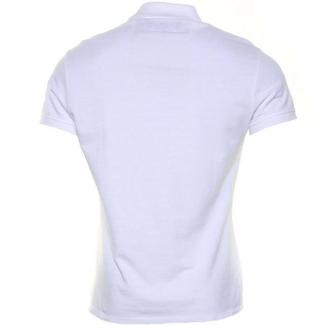 Mens White Muscle Fit S/s Polo Shirt