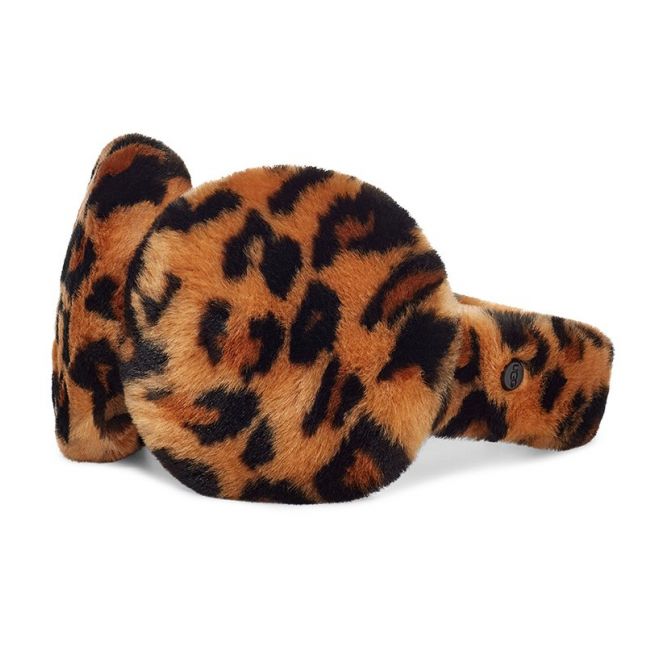 Womens Butterscotch Panther Faux Fur Leopard Earmuff
