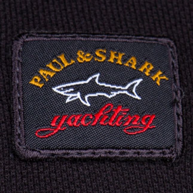 Paul & Shark Mens Black Shark Fit S/s Polo Shirt