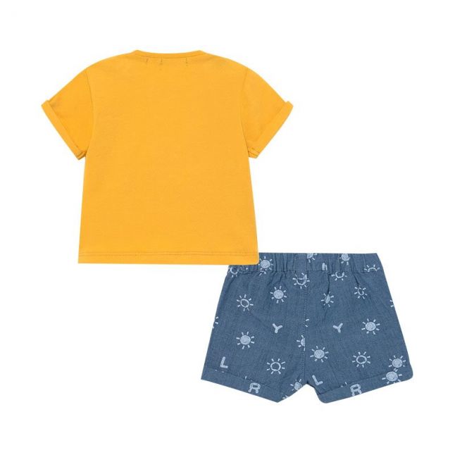 Baby Yellow/Blue Sun Top & Shorts Set