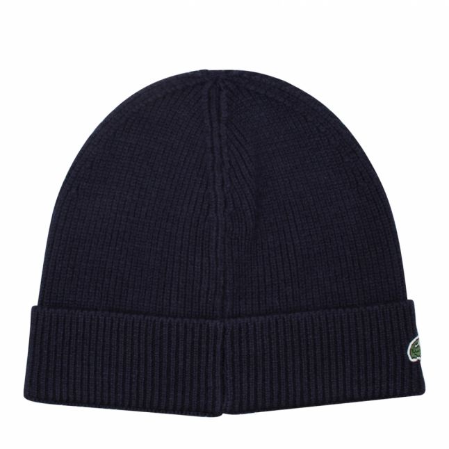 Mens Navy Knitted Roll Back Hat