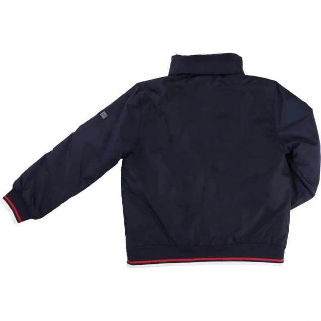 Boys Navy Branded Hooded Jacket