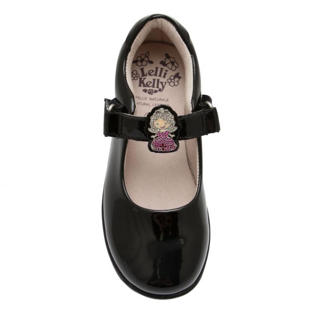 Girls Black Patent Prinny F Fit Shoes (25-35)
