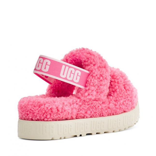 Womens Pink Rose Oh Fluffita Slippers