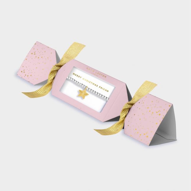 Womens Pink/Silver Friend Christmas Cracker