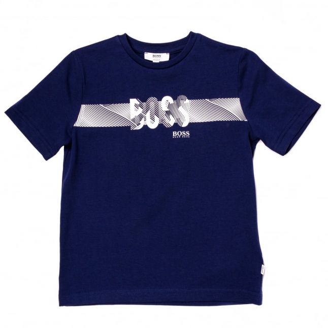 Boys Blue Graphic Logo S/s Tee Shirt