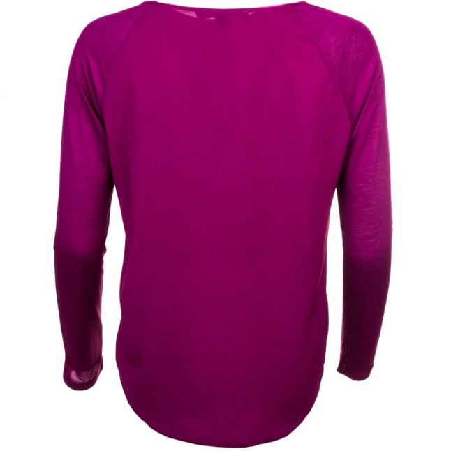 Womens Dark Magenta Polly Plains L/s Raglan Top 60340 by French Connection from Hurleys