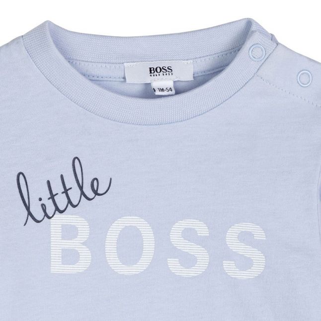 Baby Pale Blue Little Boss L/s T Shirt