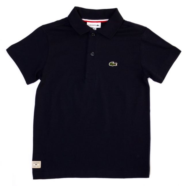 Boys Navy Jersey S/s Polo Shirt