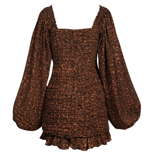 Womens Light Brown Wyatte Ruched Mini Dress