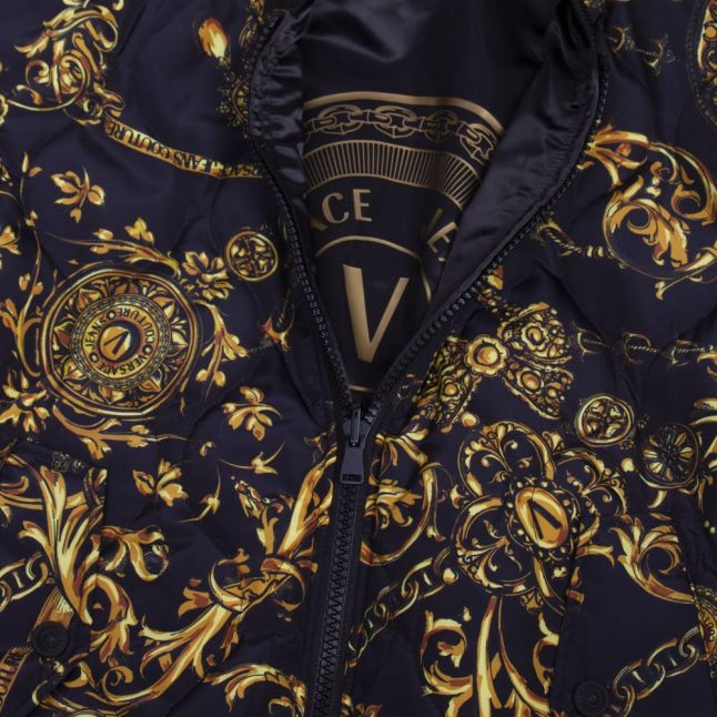 Mens Black Baroque Bijoux Reversible Jacket