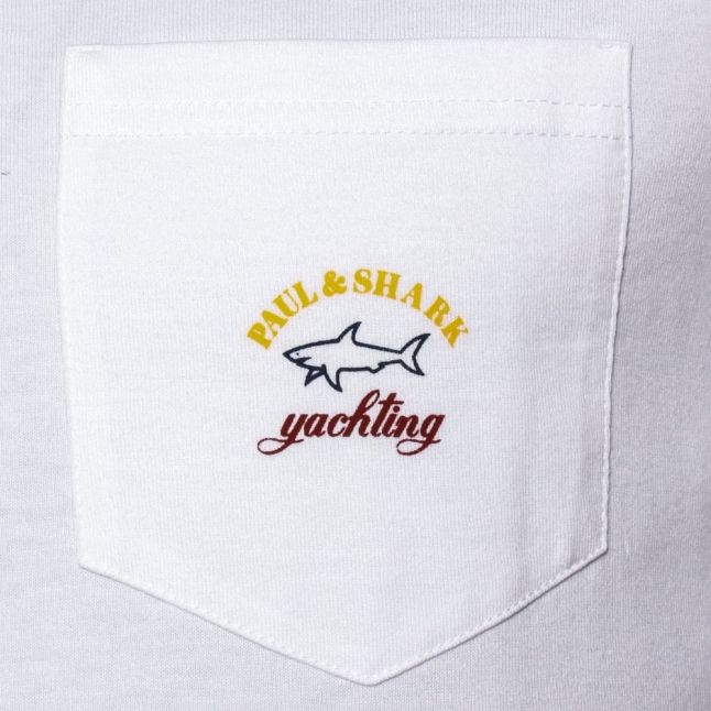 Paul & Shark Mens Small Logo Shark Fit Pocket S/s Tee Shirt