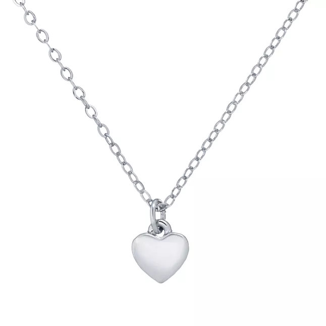 Womens Silver Hara Heart Pendant Necklace
