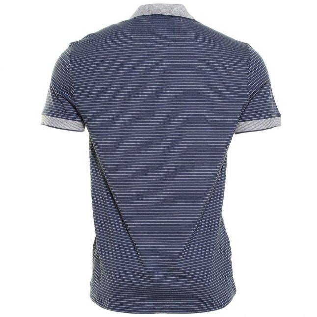 Mens Philippines Blue Fine Striped Regular Fit S/s Polo Shirt