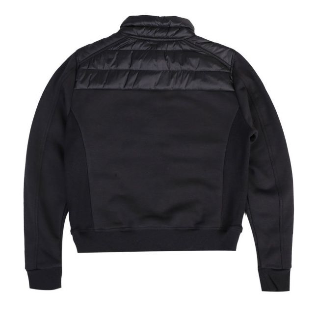 Girls Black Rosy Hybrid Sweat Jacket