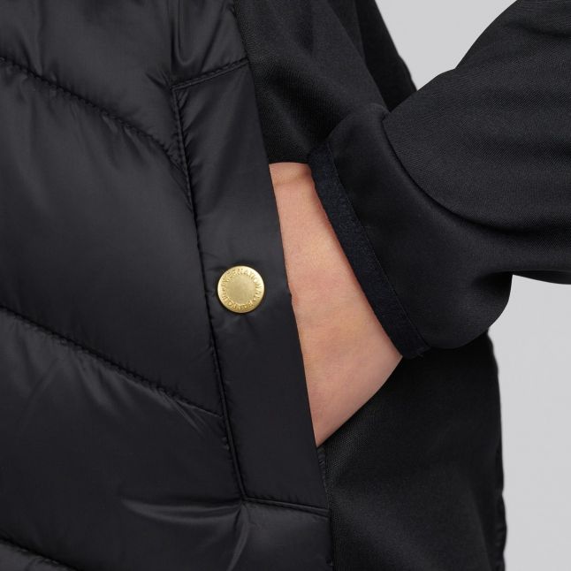 Womens Black Cookstown Hybrid Sweat Jacket