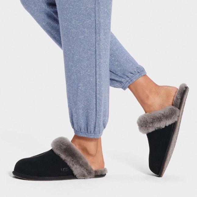 Scuffette II Black/Grey Womens Slippers