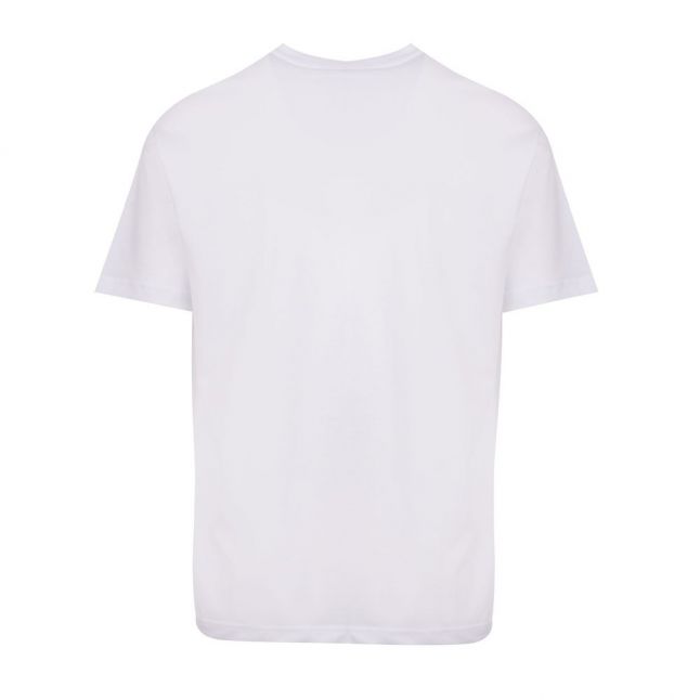 Mens White Centered Emblem S/s T Shirt