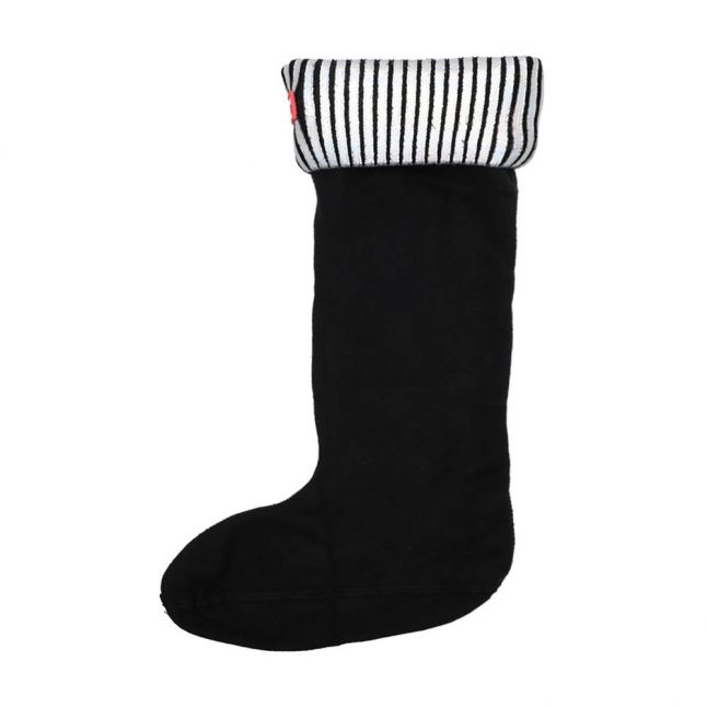 Womens Black Nebula Foiled Tall Boot Socks