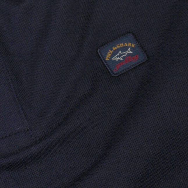 Mens Navy Classic Logo Custom Fit S/s Polo Shirt