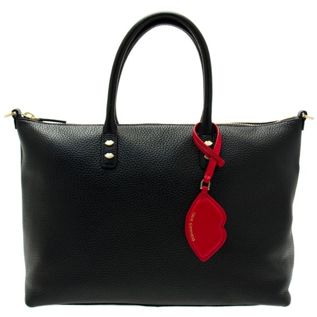 Womens Black Frances Leather Medium Tote Bag