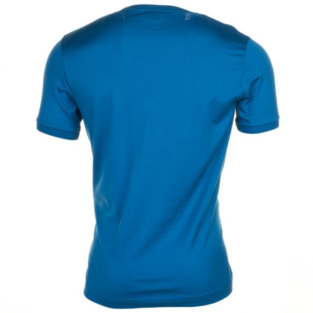 Paul & Shark Mens Blue Shark Fit Tonal Logo S/s Tee Shirt