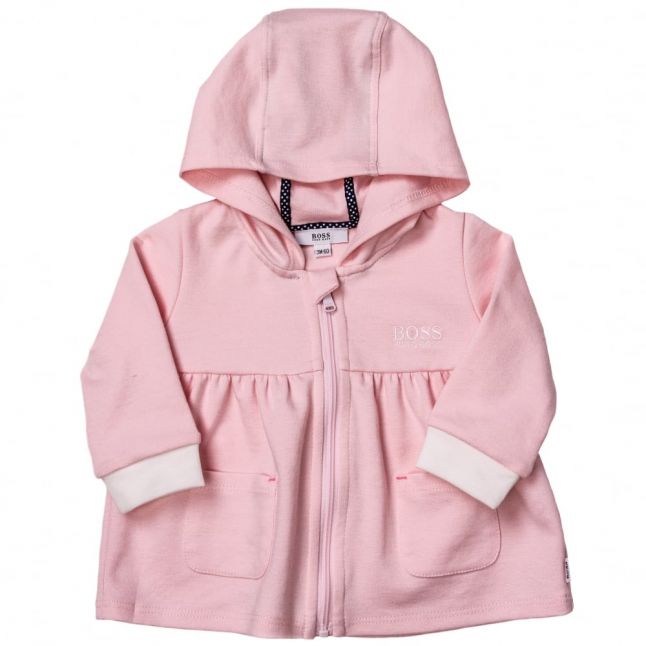 Baby Pink Hooded Zip Sweat Top