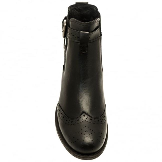 Womens Black Caliso Brogue Boots