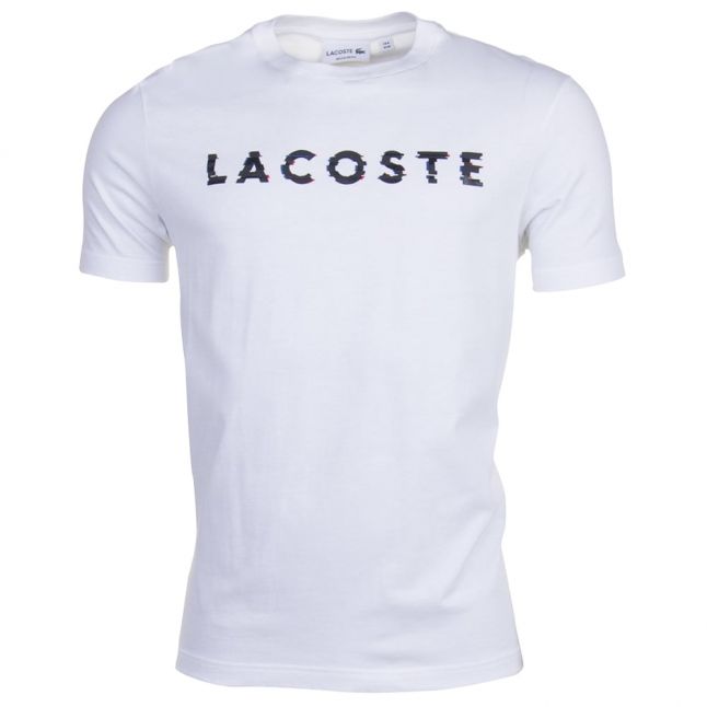 Mens White Chest Logo Regular Fit S/s Tee Shirt