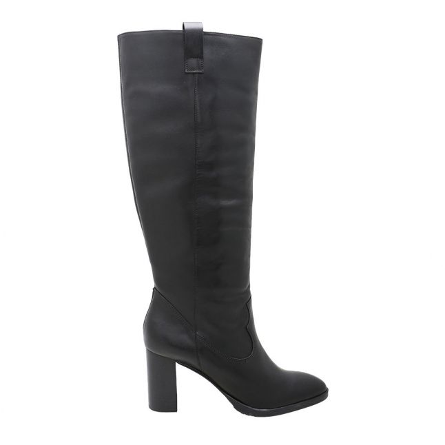Womens Black Allisan Leather Knee High Boots