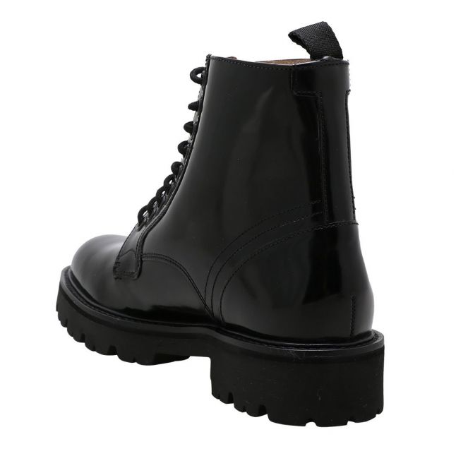 Womens Black Mascy Leather Chunky Boots