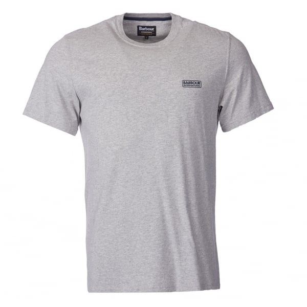 Mens Grey Marl International Small Logo S/s T Shirt