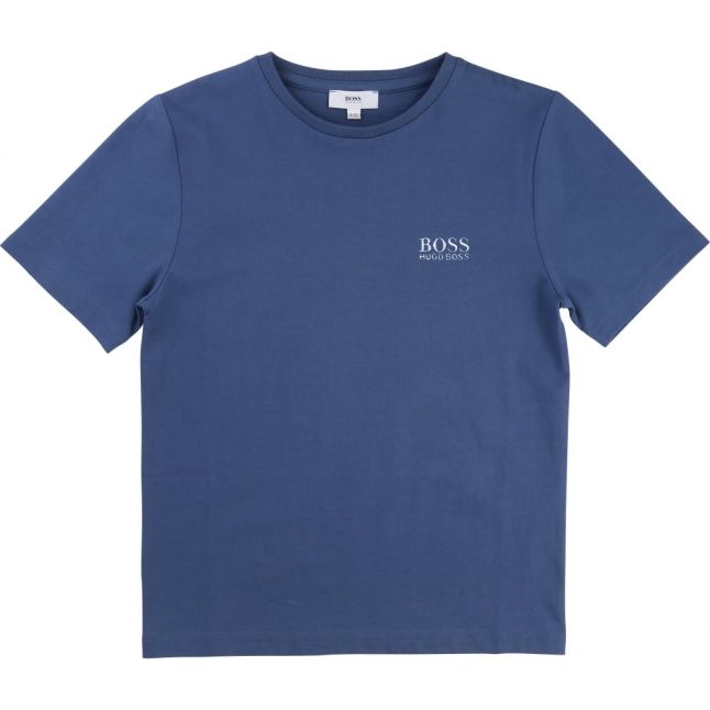 Boys Blue Small Logo S/s Tee Shirt
