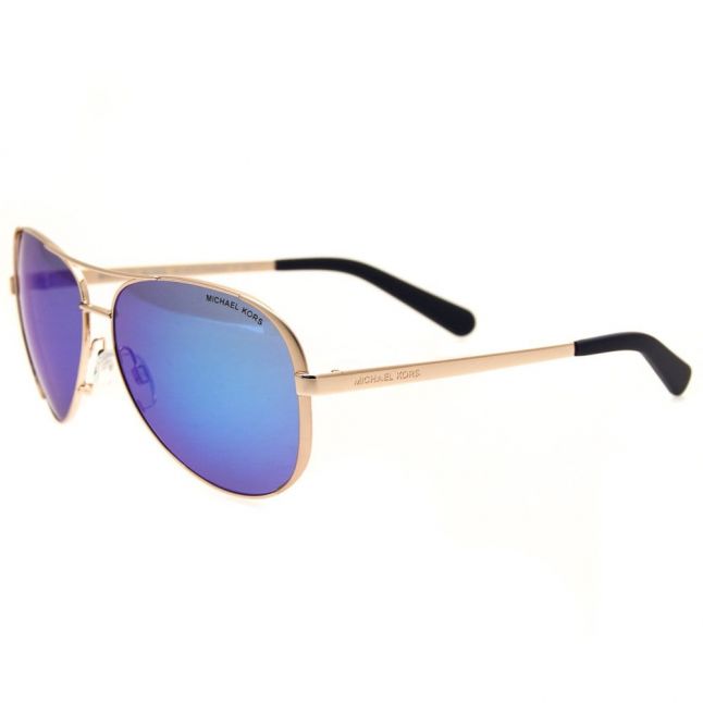 Womens Rose Gold & Blue Mirror Chelsea Sunglasses 12174 by Michael Kors from Hurleys