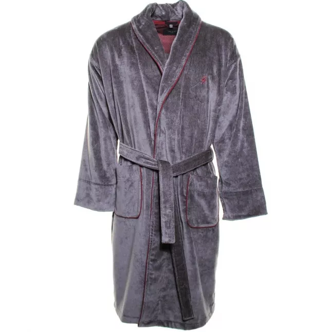 Mens Charcoal Plano Dressing Gown