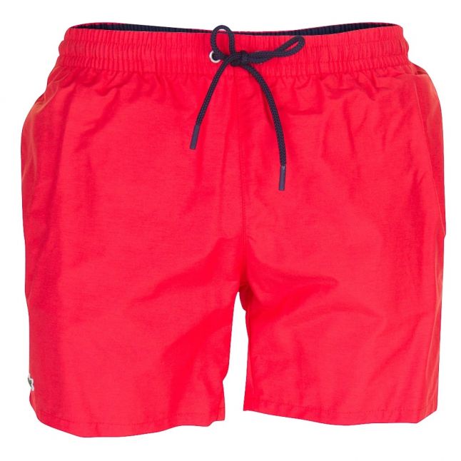 Mens Red Branded Swim Shorts