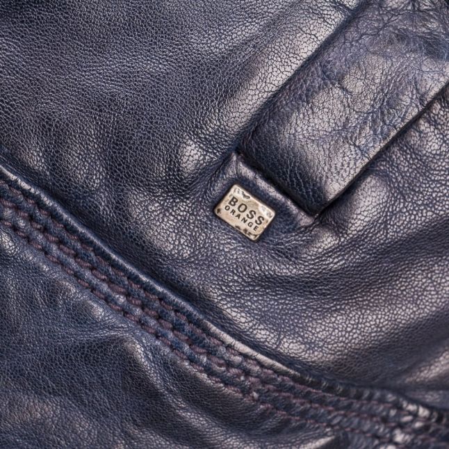 Womens Dark Blue Janabelle1 Leather Jacket