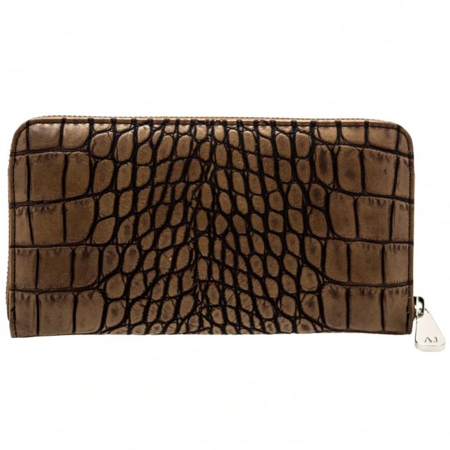 Womens Brown Croc Effect Purse 59139 by Armani Jeans from Hurleys
