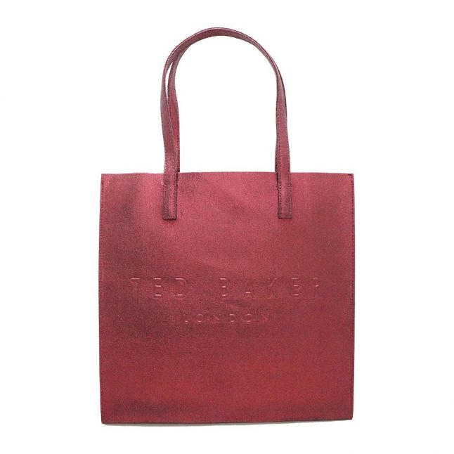 Womens Dark Red Abzcon Crinkle Patent Large Icon Bag