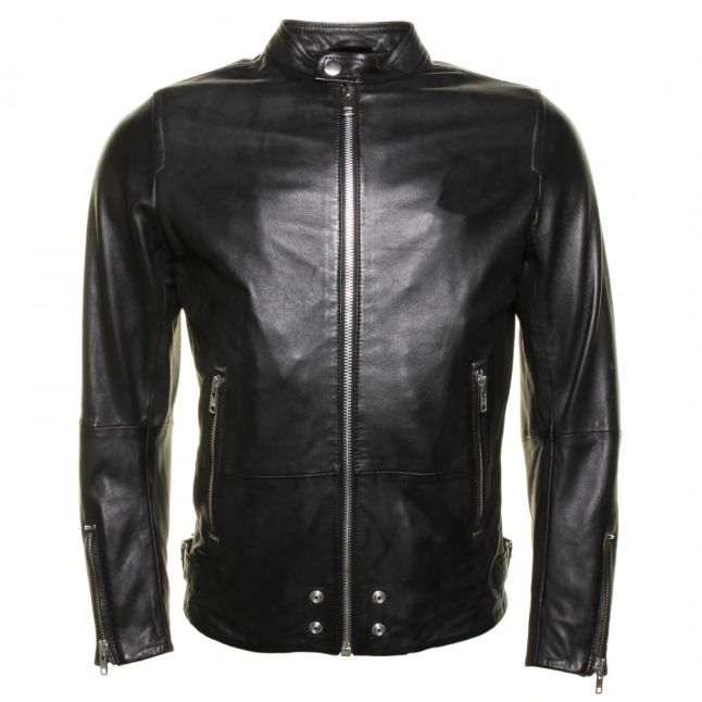 Mens Black L-Edg Leather Jacket