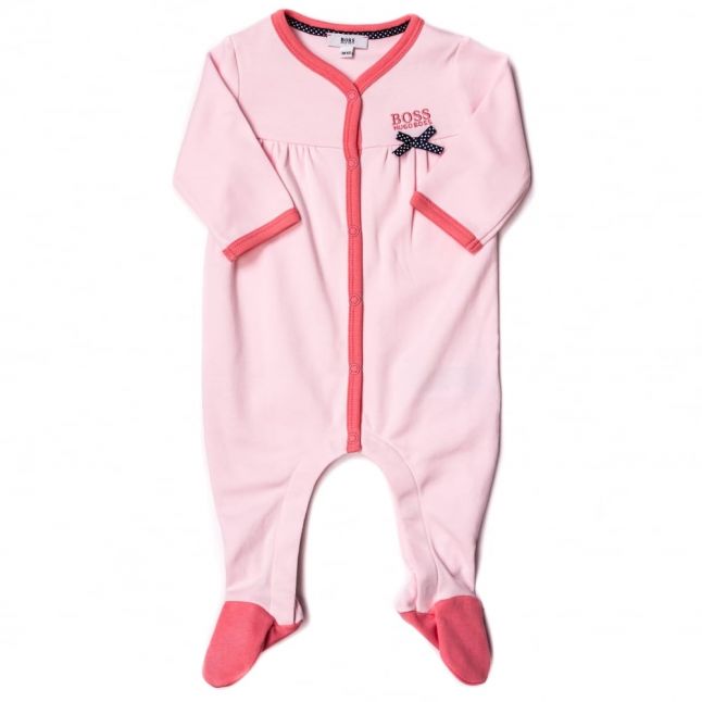 Baby Pink Babygrow & Bib Set