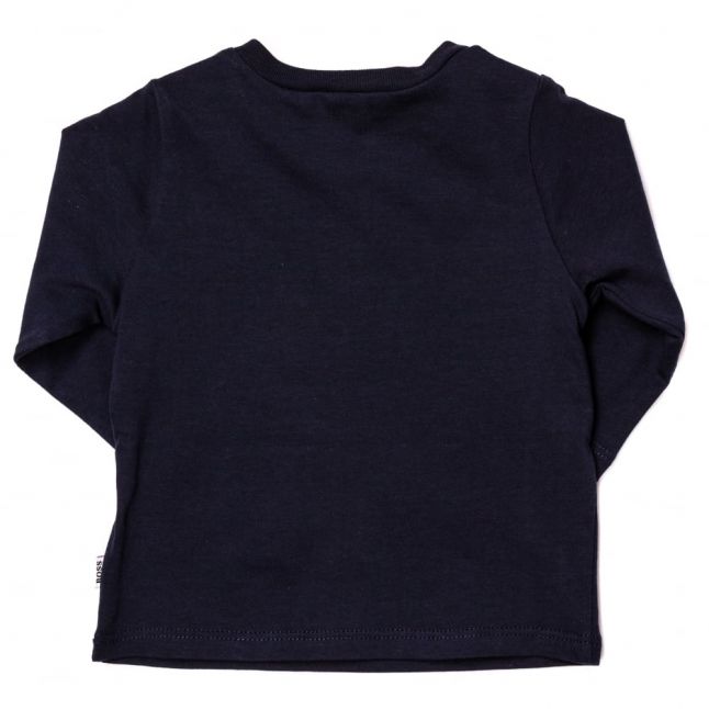 Baby Navy Branded L/s Tee Shirt