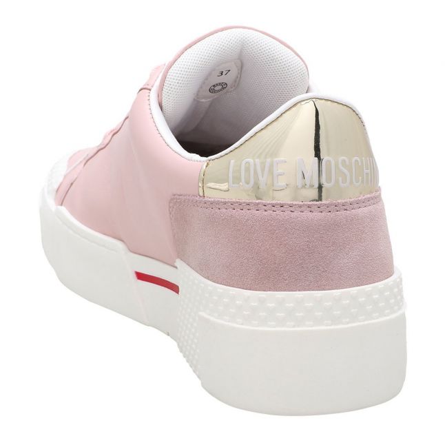 Womens Pink Mix Stud Heart Trainers