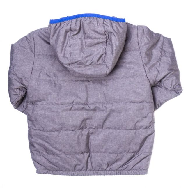 Boys Light Grey & Blue Reversible Padded Jacket