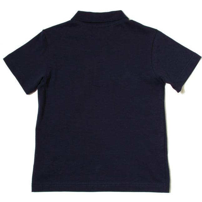 Boys Navy Jersey S/s Polo Shirt
