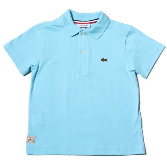 Boys Azurine Blue Jersey S/s Polo Shirt
