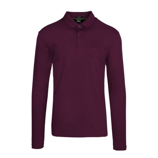 Athleisure Mens Medium Purple Pirol L/s Polo Shirt