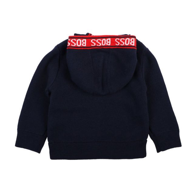 Toddler Navy Hybrid Zip Through Knitted Jacket