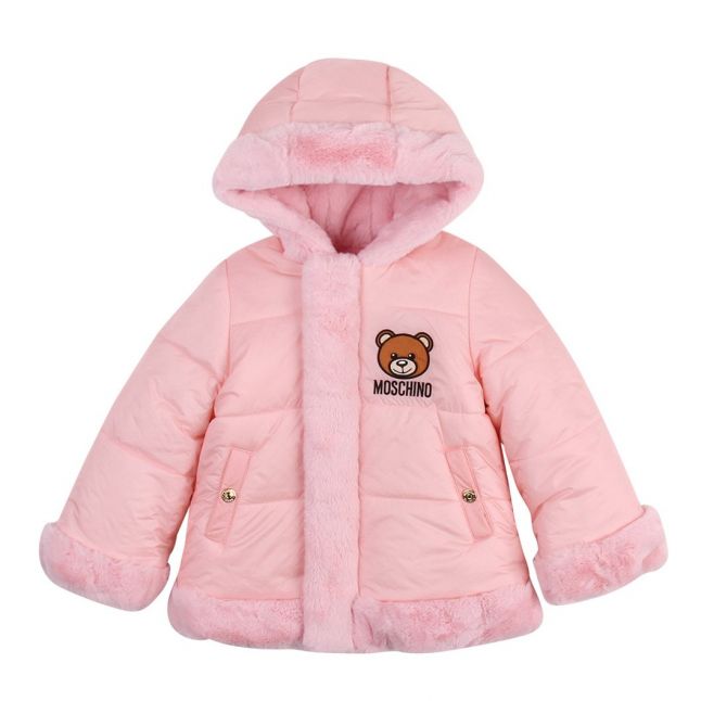 Baby Blossom Pink Faux Fur Lined Coat